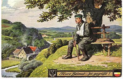 Deutsche Postkarte aus dem Ersten Weltkrieg